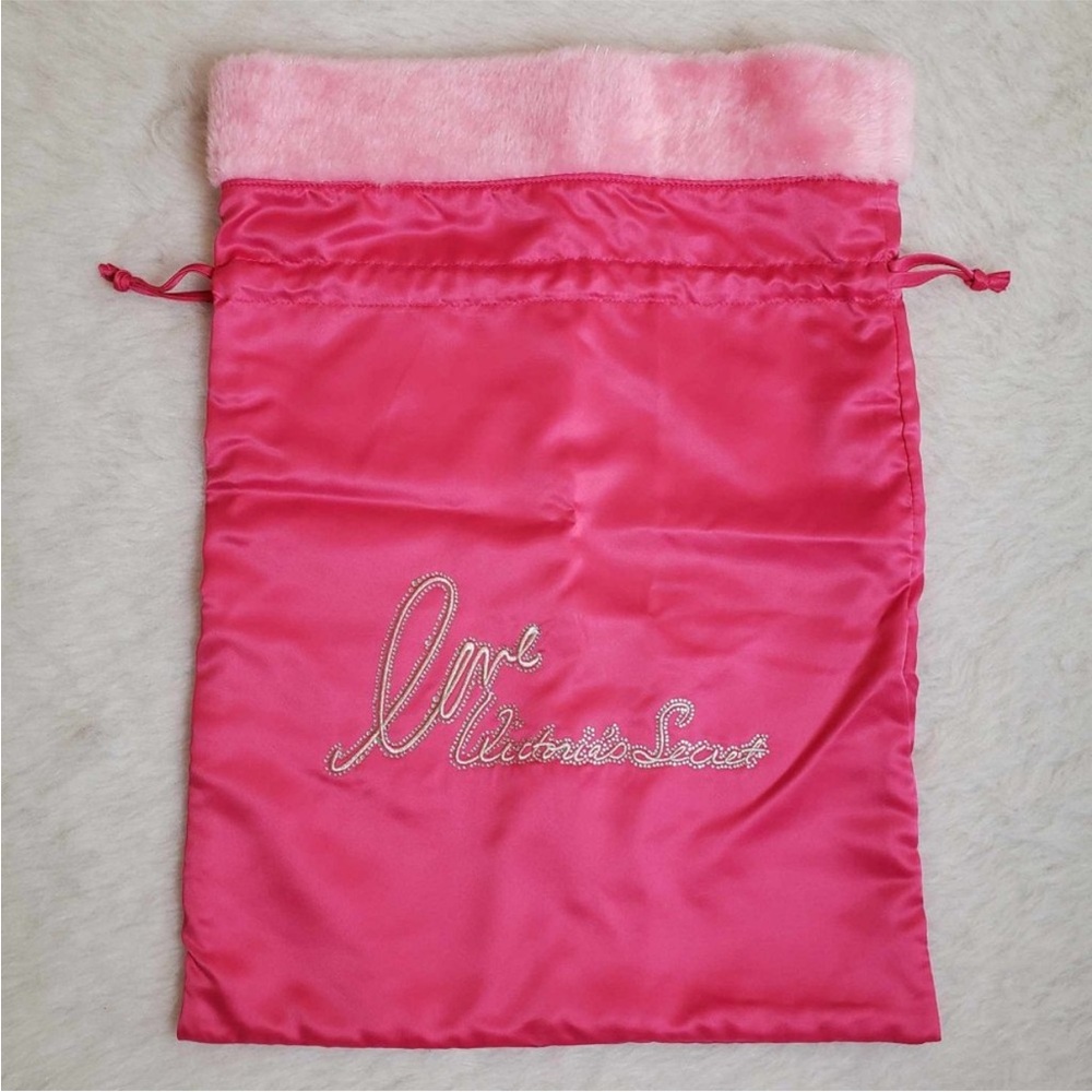 VICTORIA'S SECRET Santa Baby BAG Pink Faux Fur Santa Sack vintage 2000s